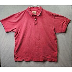 Woolrich Polo Shirt Mens Size XL Red Short Sleeve Vintage Original Outdoor